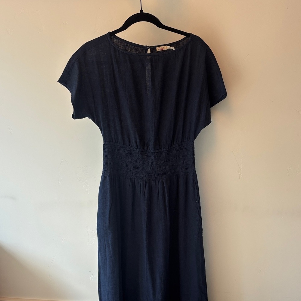 Faherty Midnight Blue Midi Dress